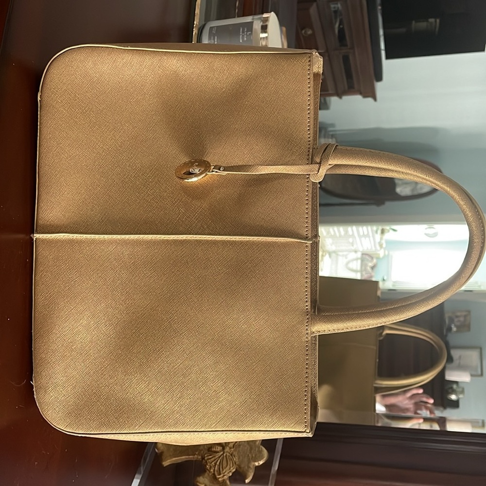 Hobo Original Mariella gold saffiano leather bag - Picture 5 of 13